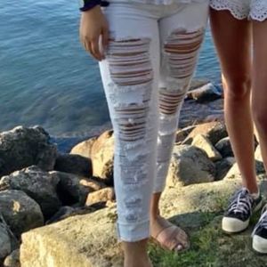 Blank NYC White All Ripped Jeans